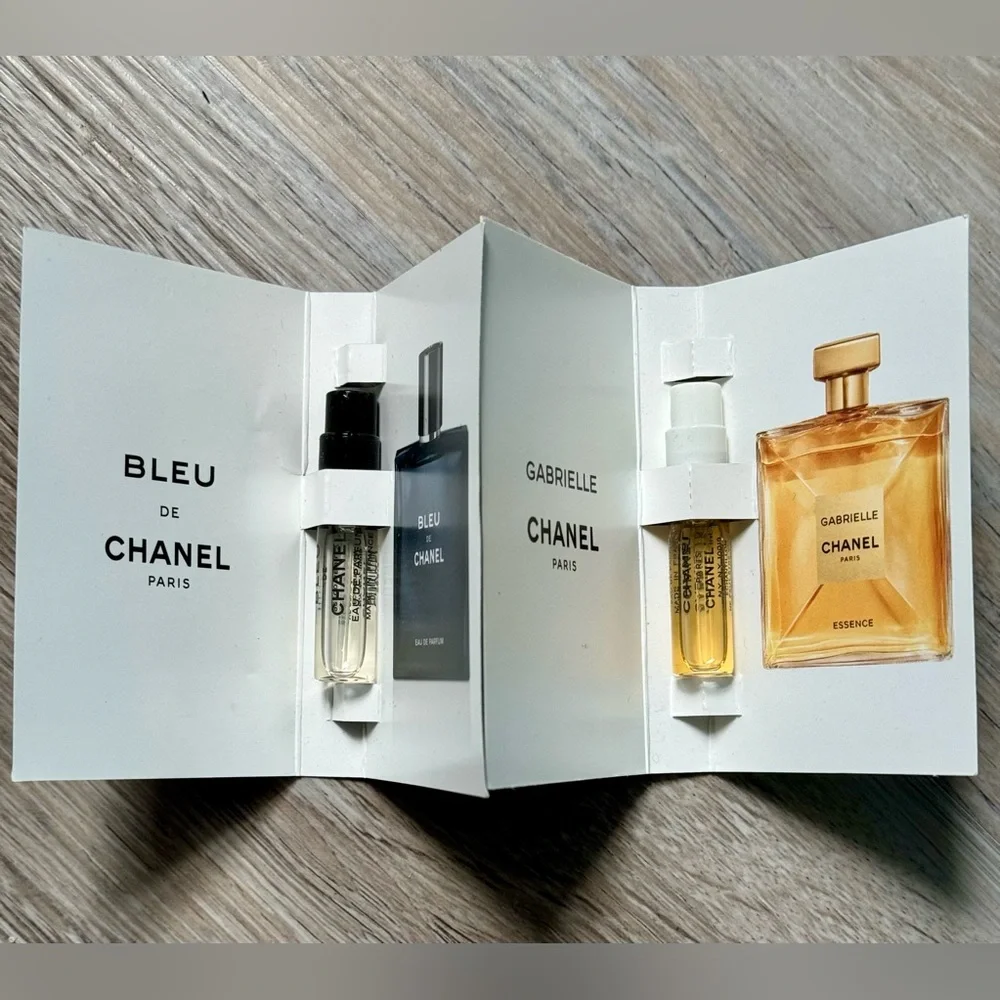 Bleu De Chanel Paris Men Eau De Parfum 0.05 oz. 1.5 ml. Chanel Gabrielle Essence
